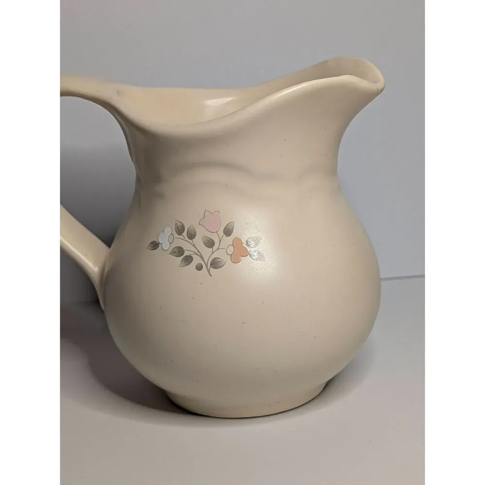 Vintage Pfaltzgraff Tea Rose Small Stoneware Creamer Pitcher 5.5
